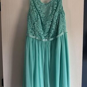 Elegant Lace Dress in Aqua